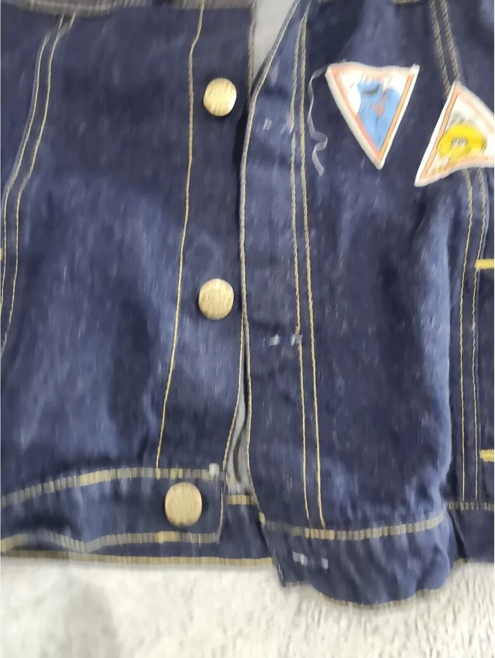 Vintage 1980s Seasame Street Kids Jean Jacket Rare Size 6